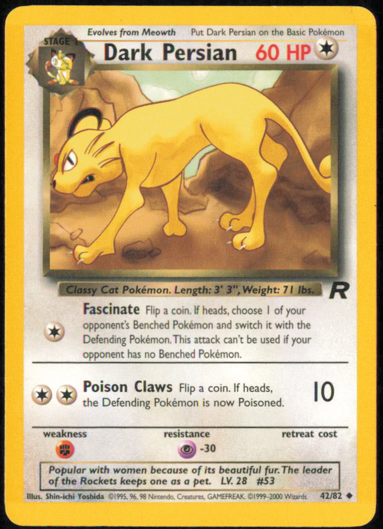 Dark Persian  - Team Rocket  - TR  - 42/82  - Unlimited