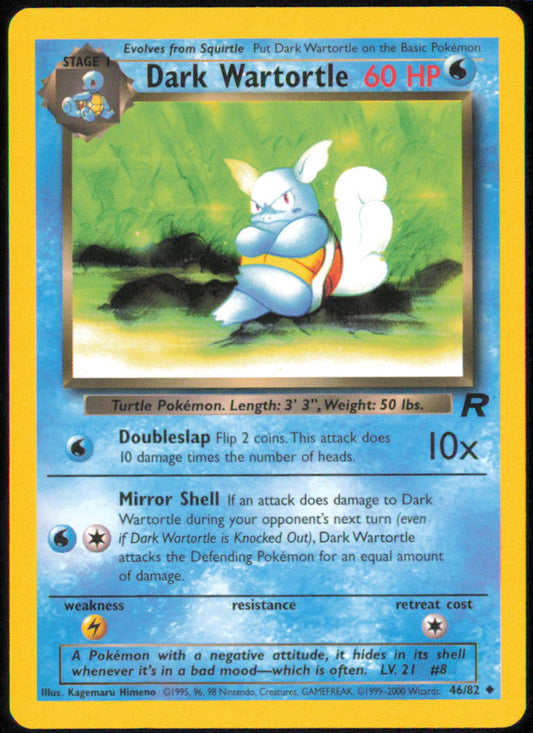 Dark Wartortle  - Team Rocket  - TR  - 46/82  - Unlimited
