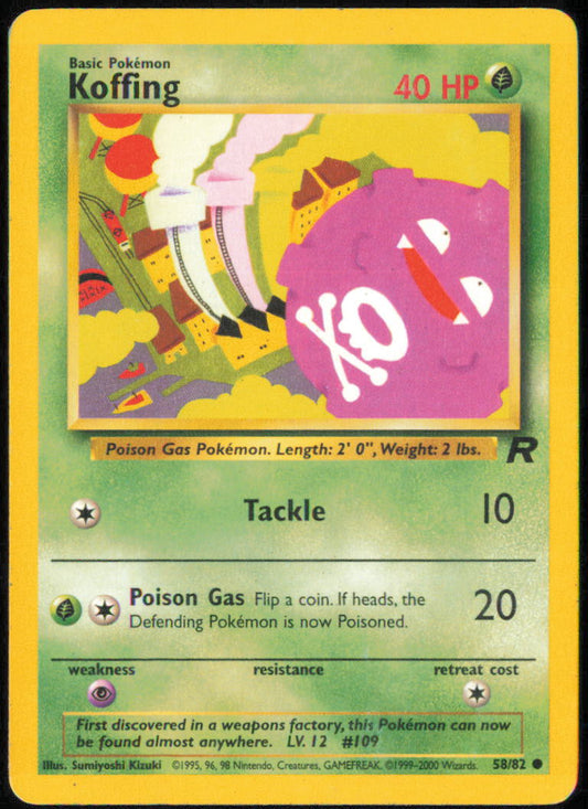 Koffing  - Team Rocket  - TR  - 58/82  - Unlimited