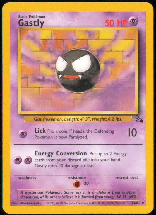 Gastly  - Fossil  - FO  - 33/62  - Unlimited