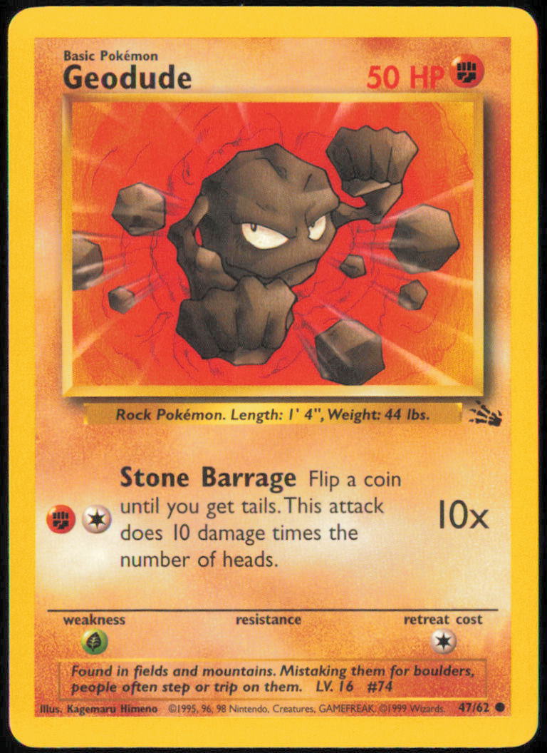 Geodude  - Fossil  - FO  - 47/62  - Unlimited