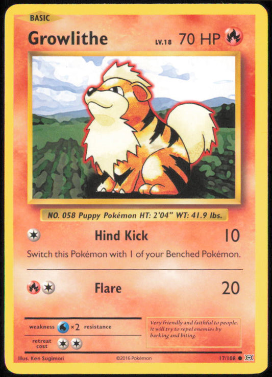 Growlithe - XY - Evolutions - EVO - 17/108 - Normal