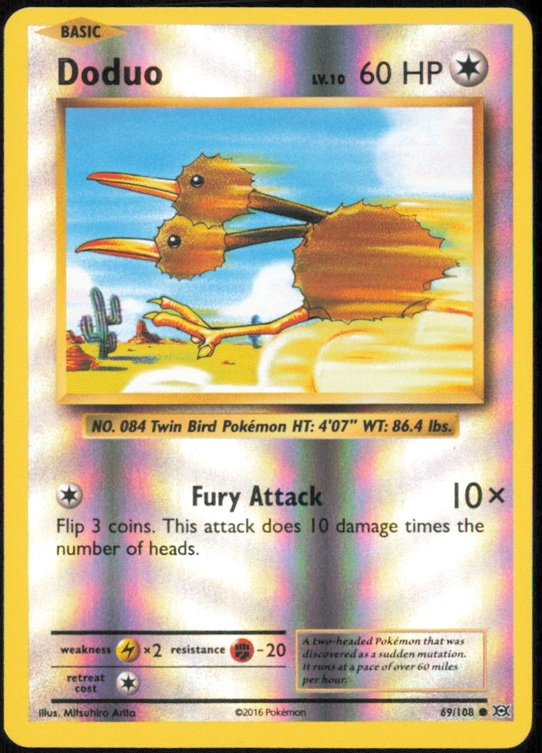 Doduo - XY - Evolutions - EVO - 69/108 - Reverse Holofoil