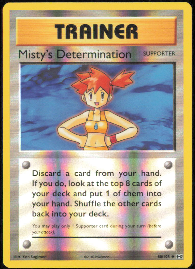 Misty's Determination - XY - Evolutions - EVO - 80/108 - Reverse Holofoil