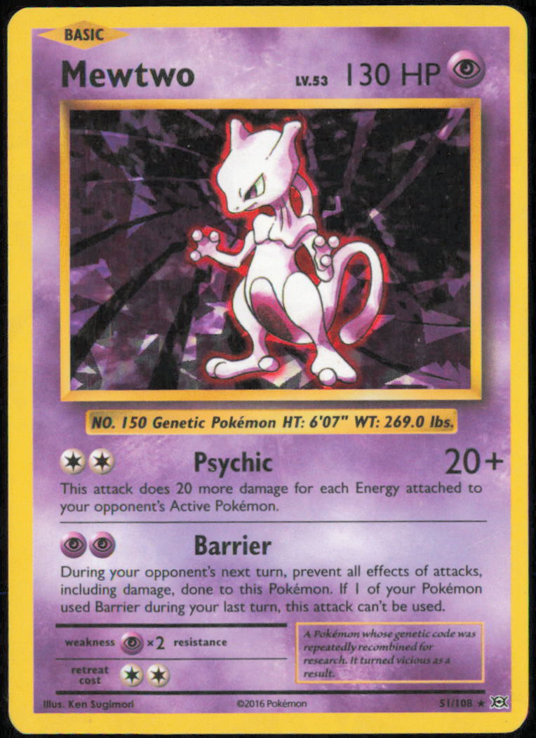 Mewtwo - XY - Evolutions - EVO - 51/108 - Holofoil