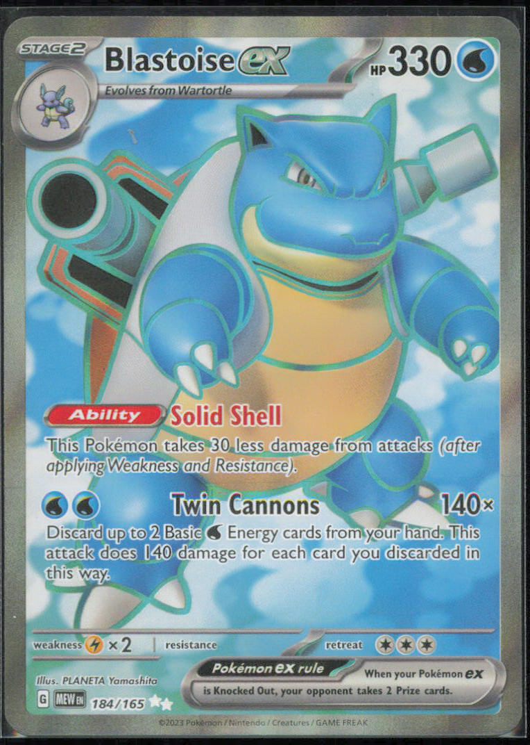 Blastoise ex - 184/165 - SV: Scarlet & Violet 151 - MEW - 184/165 - Holofoil
