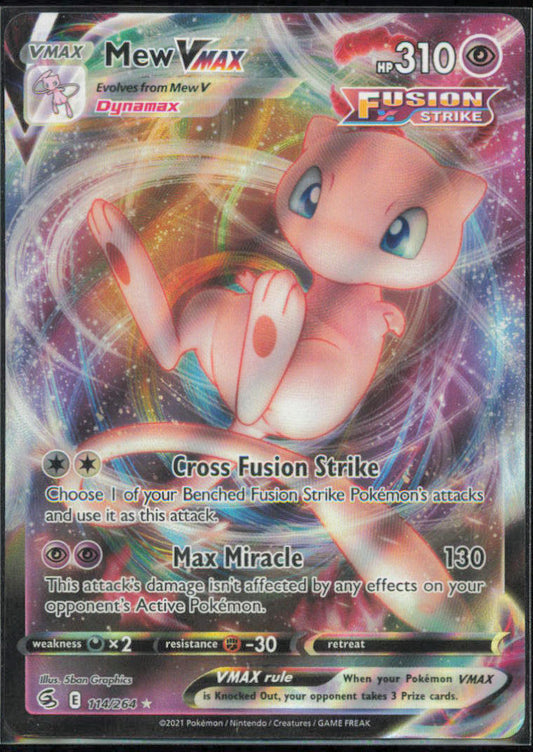 Mew VMAX - SWSH08: Fusion Strike - SWSH08 - 114/264 - Holofoil