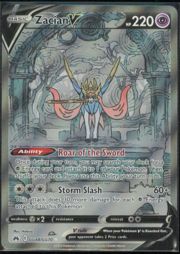 Zacian V - SWSH: Crown Zenith: Galarian Gallery - CRZ:GG - GG48/GG70 - Holofoil