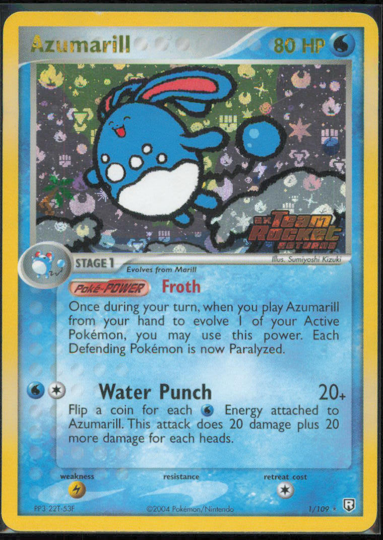 Azumarill - Team Rocket Returns - RR - 1/109 - Reverse Holofoil