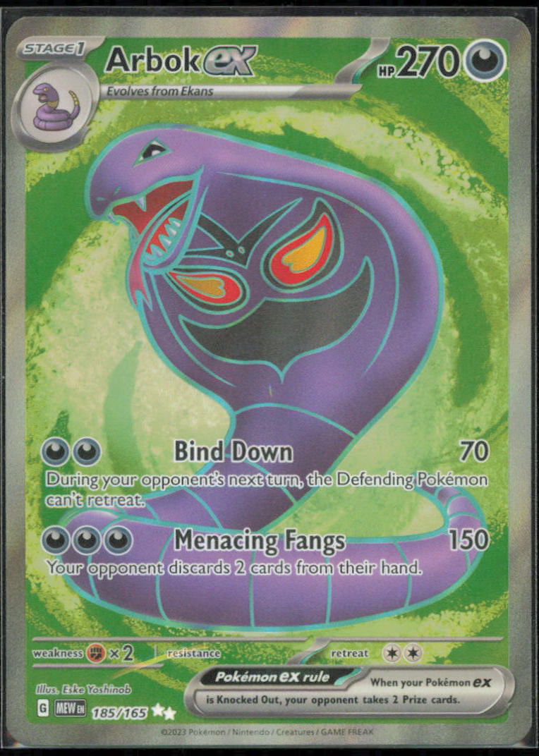 Arbok ex - 185/165 - SV: Scarlet & Violet 151 - MEW - 185/165 - Holofoil