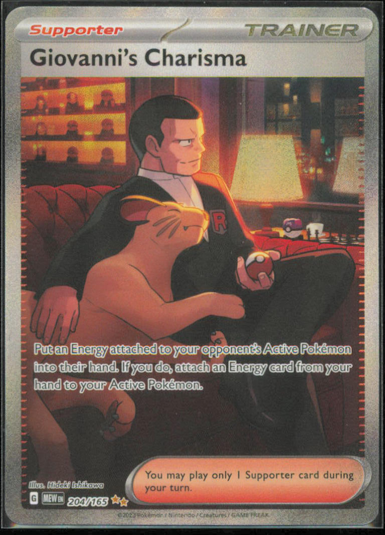 Giovanni's Charisma - 204/165 - SV: Scarlet & Violet 151 - MEW - 204/165 - Holofoil