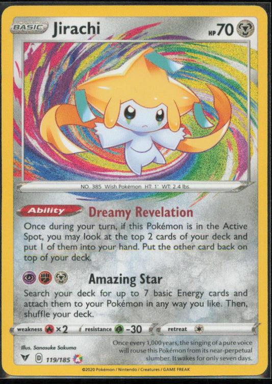 Jirachi - SWSH04: Vivid Voltage - SWSH04 - 119/185 - Holofoil