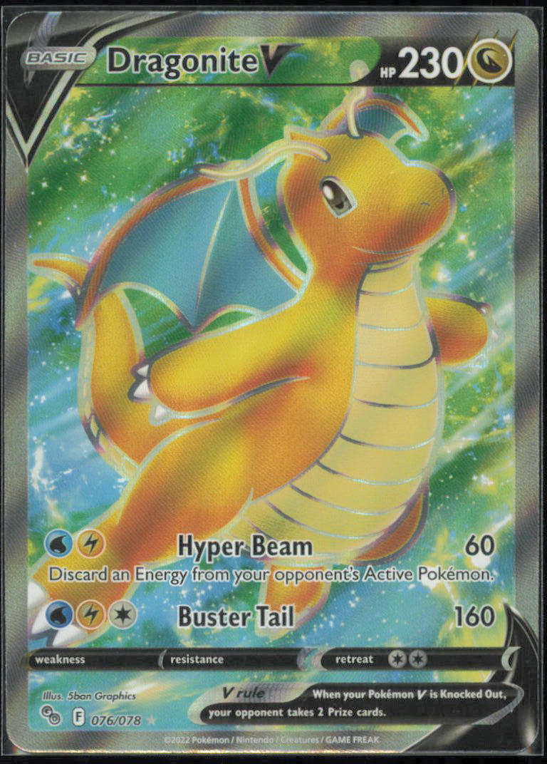 Dragonite V (Full Art) - Pokemon GO - PGO - 076/078 - Holofoil