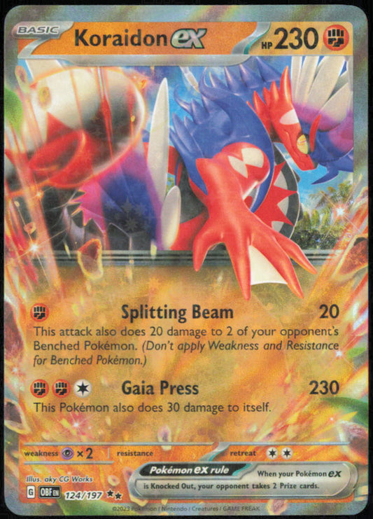 Koraidon ex - SV03: Obsidian Flames - OBF - 124/197 - Holofoil