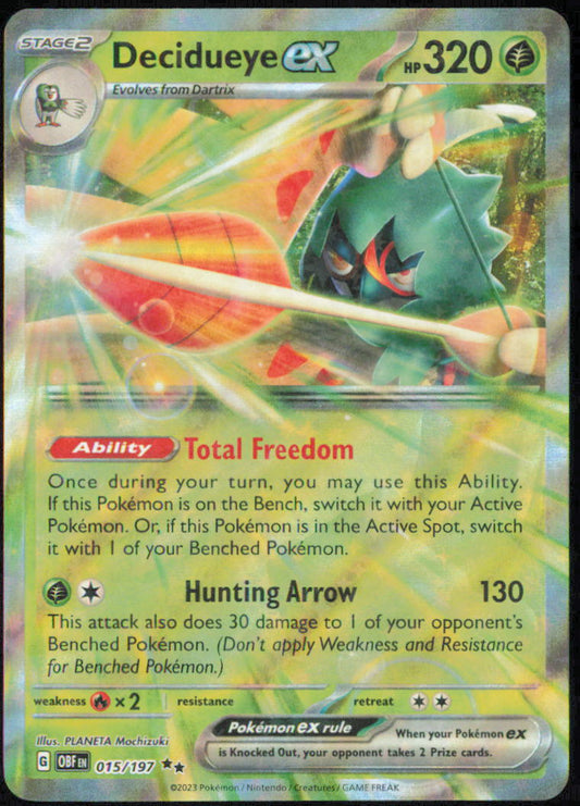 Decidueye ex - SV03: Obsidian Flames - OBF - 015/197 - Holofoil