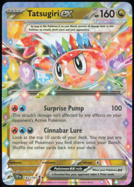 Tatsugiri ex - 142/191 - SV08: Surging Sparks - SSP - 142/191 - Holofoil