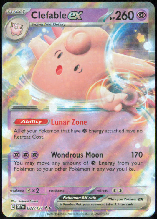 Clefable ex - SV03: Obsidian Flames - OBF - 082/197 - Holofoil