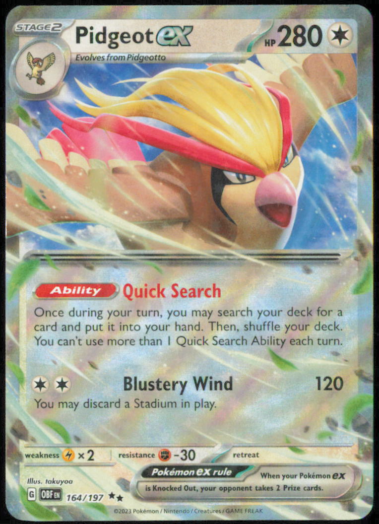 Pidgeot ex - SV03: Obsidian Flames - OBF - 164/197 - Holofoil