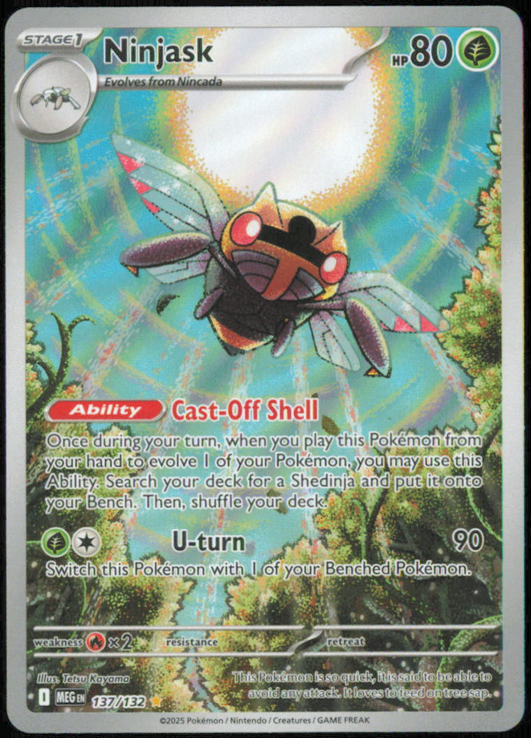 Ninjask - 137/132 - ME01: Mega Evolution - MEG - 137/132 - Holofoil