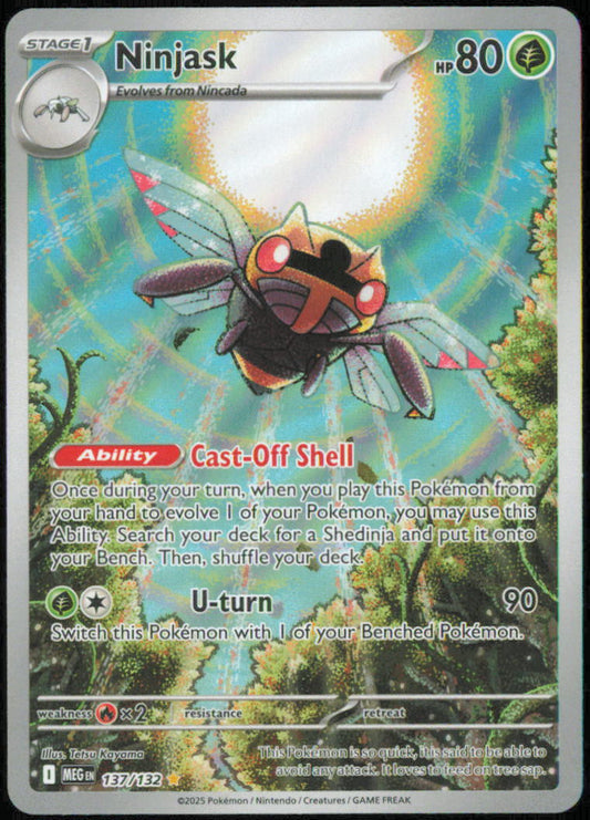 Ninjask - 137/132 - ME01: Mega Evolution - MEG - 137/132 - Holofoil